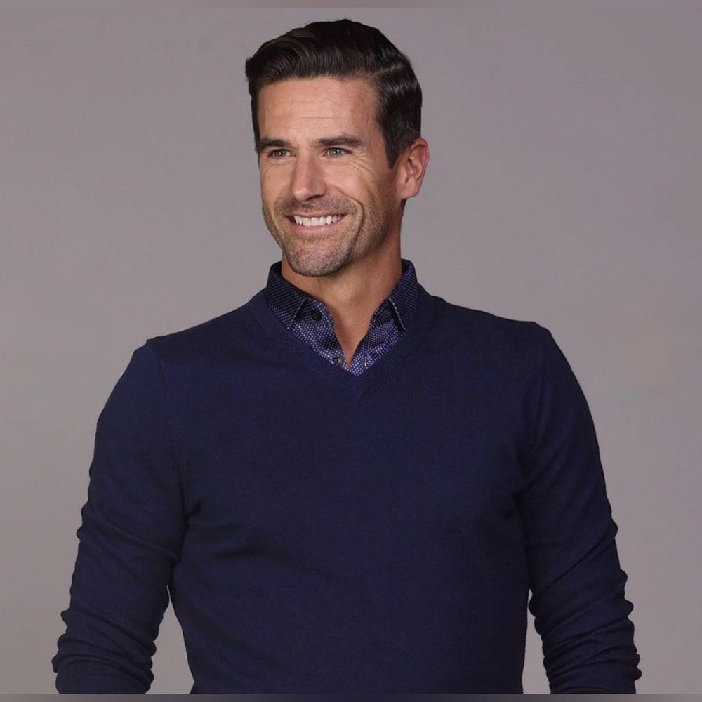 Collars & Co NWT Men’s Semi-Spread Collar Polo In Midnight Micro Dot.  Sz Large - Picture 13 of 15